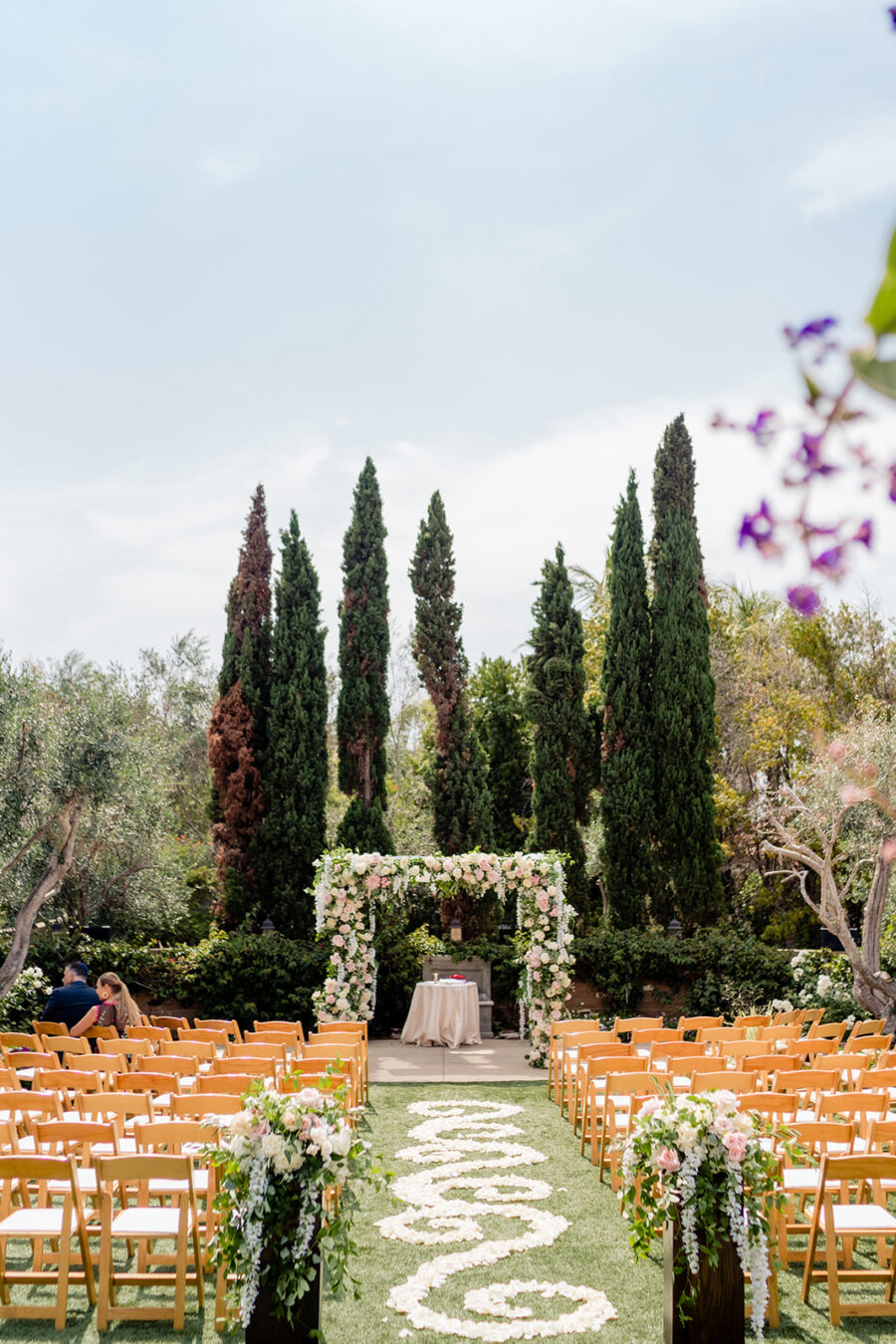 Ceremony site at Estancia La Jolla
