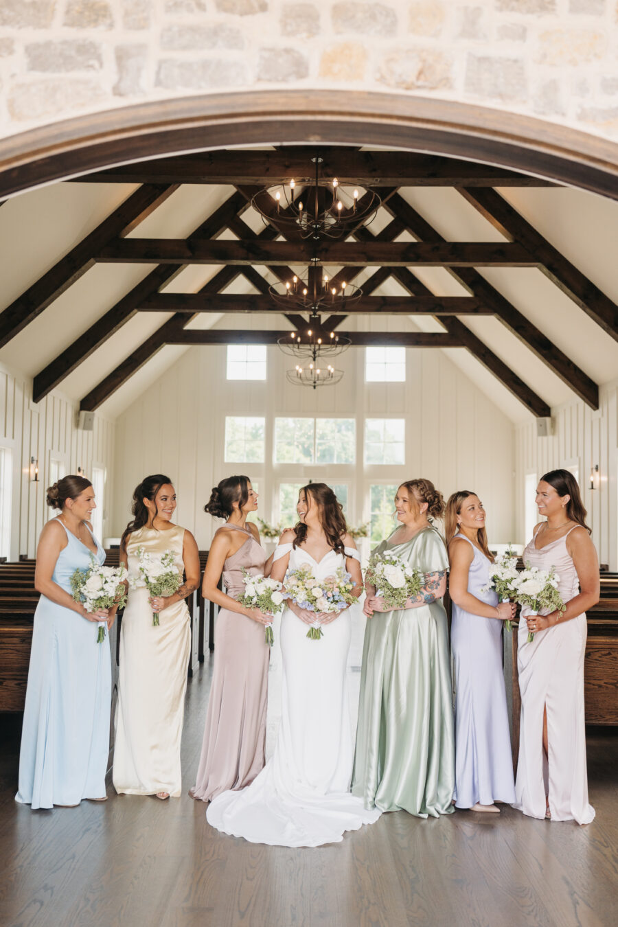 A bride and her bridesmaids at The Venue at Birchwood