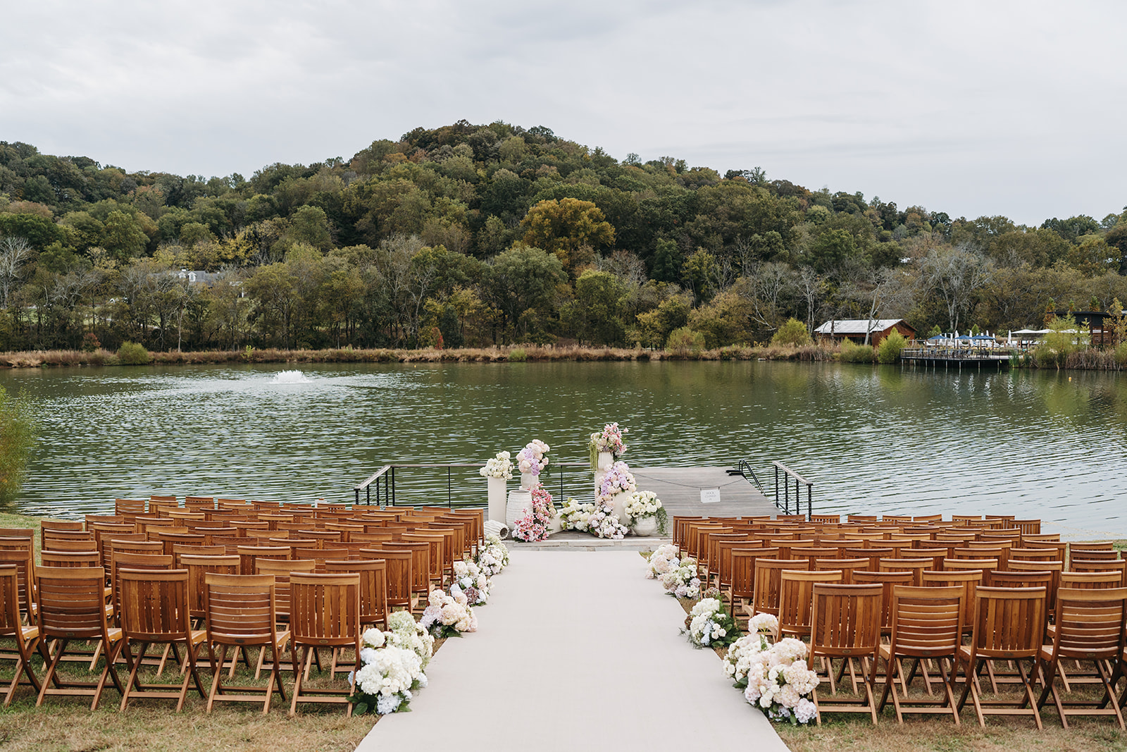 Ceremony Location on the lake at Southhall
